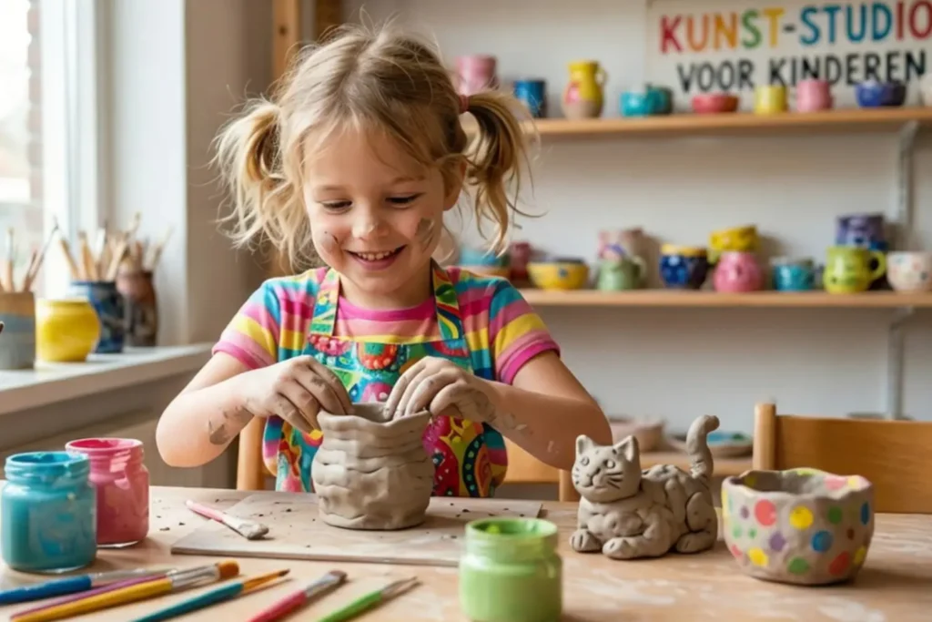 Happy Girl Making Clay Vase • Tactile Therapy • Power Of Touch